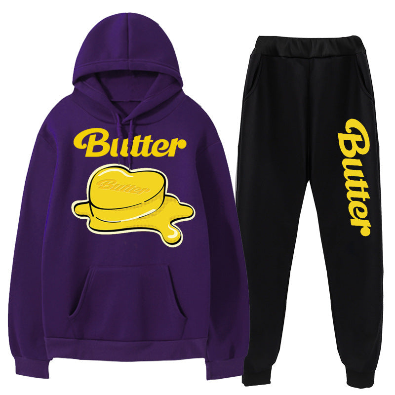 BTS BUTTER SWEATSHIRT AND PANTS SET