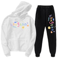 BTS / BANGTAN PANTS AND HOODIE SET (Black and white)