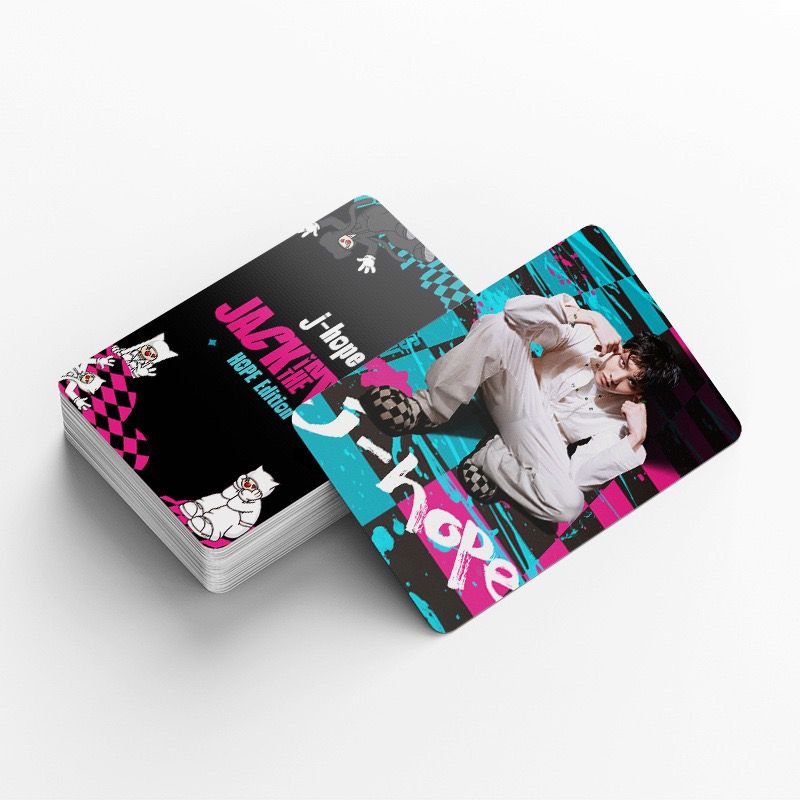 KIT 92 PÇS (60 FOTOCARDS + 32 ADESIVOS) JHOPE JACK IN THE BOX