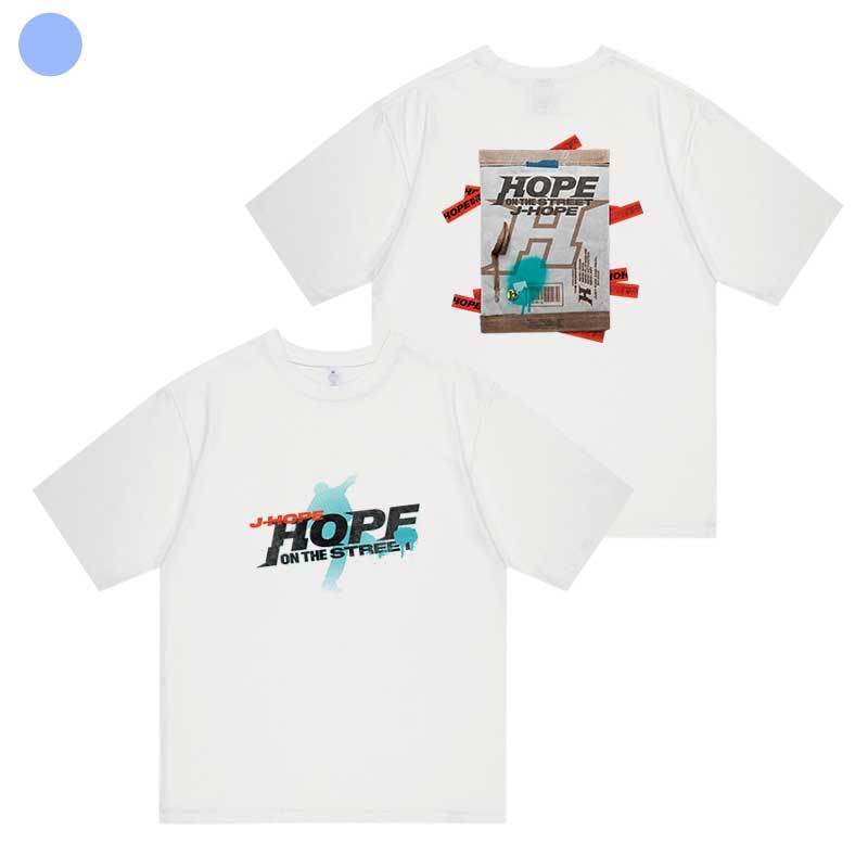 JHOPE HOPE ON THE STREET T-SHIRT 100% COTTON (many colors)