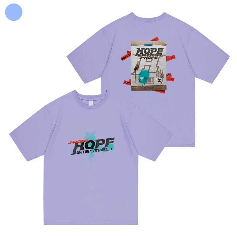 CAMISETA JHOPE HOPE ON THE STREET 100% ALGODÓN (muchos colores)