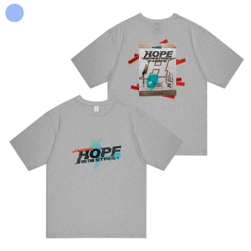 CAMISETA JHOPE HOPE ON THE STREET 100% ALGODÓN (muchos colores)