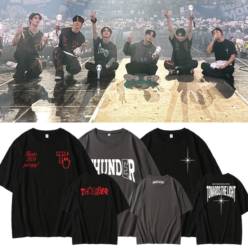 ATEEZ MERCH T-SHIRTS 2024 TOWARDS THE LIGHT 100% COTTON