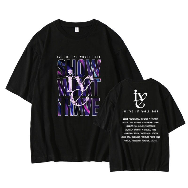 IVE MERCH T SHIRT 1St WORD TOUR "Show What i have" 100% COTTON