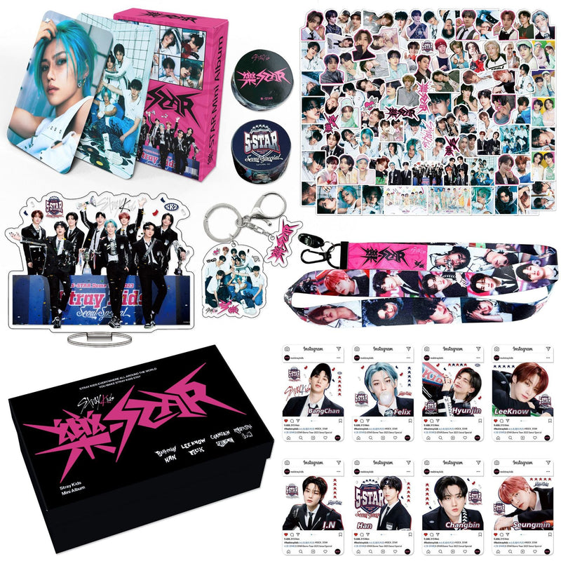 STRAY KIDS ROCK STAR/樂-STAR KIT CON 164 PIEZAS (¡CAJA DE REGALO CON VARIOS ARTÍCULOS!✨)