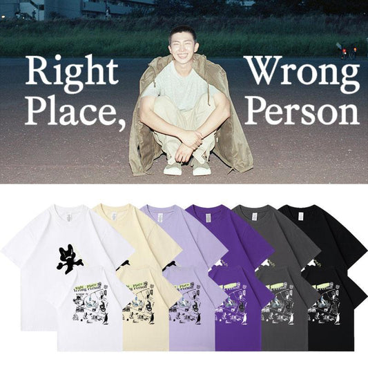 CAMISETA RM "RIGHT PLACE WRONG PERSON" 100% ALGODÃO várias cores!