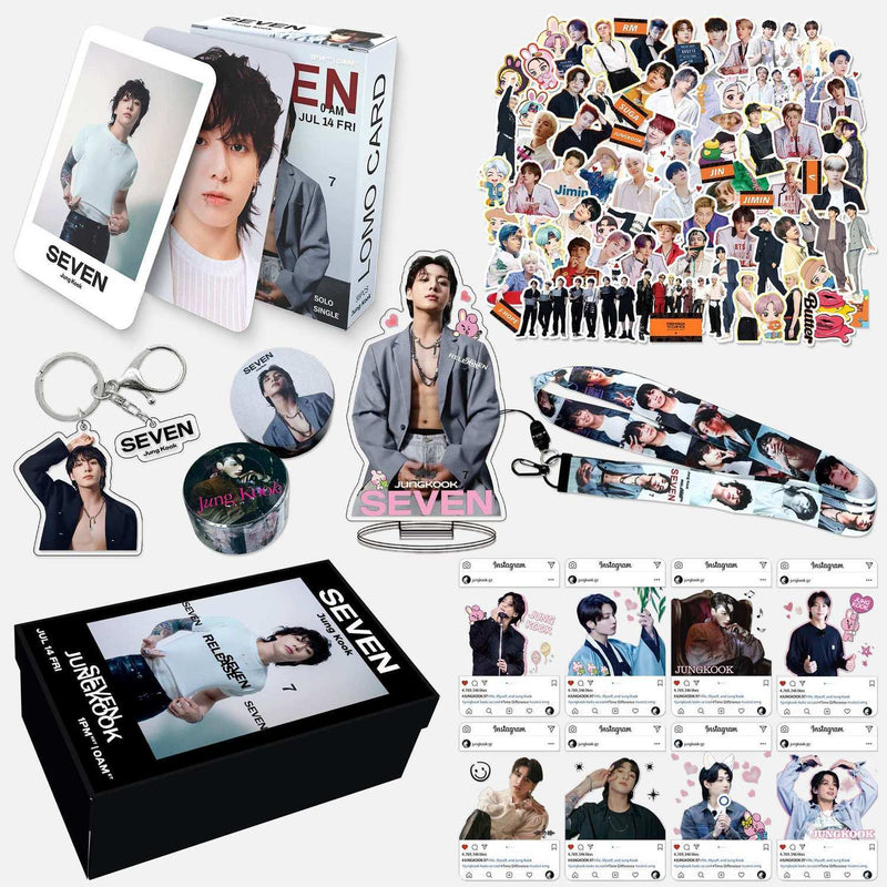 JUNGKOOK SEVEN KIT CON 159 PIEZAS (CAJA DE REGALO CON/ ¡VARIOS ARTÍCULOS!✨)