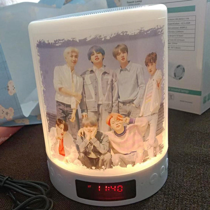 BTS LED COLOR CHANGING BLUETOOTH LAMP/SPEAKER WITH ALARM CLOCK FUNCTION