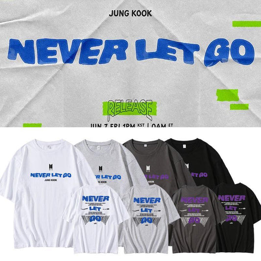 CAMISETA FIESTA JK BTS 2024 "NUNCA TE DEJES IR" 100% ALGODÓN