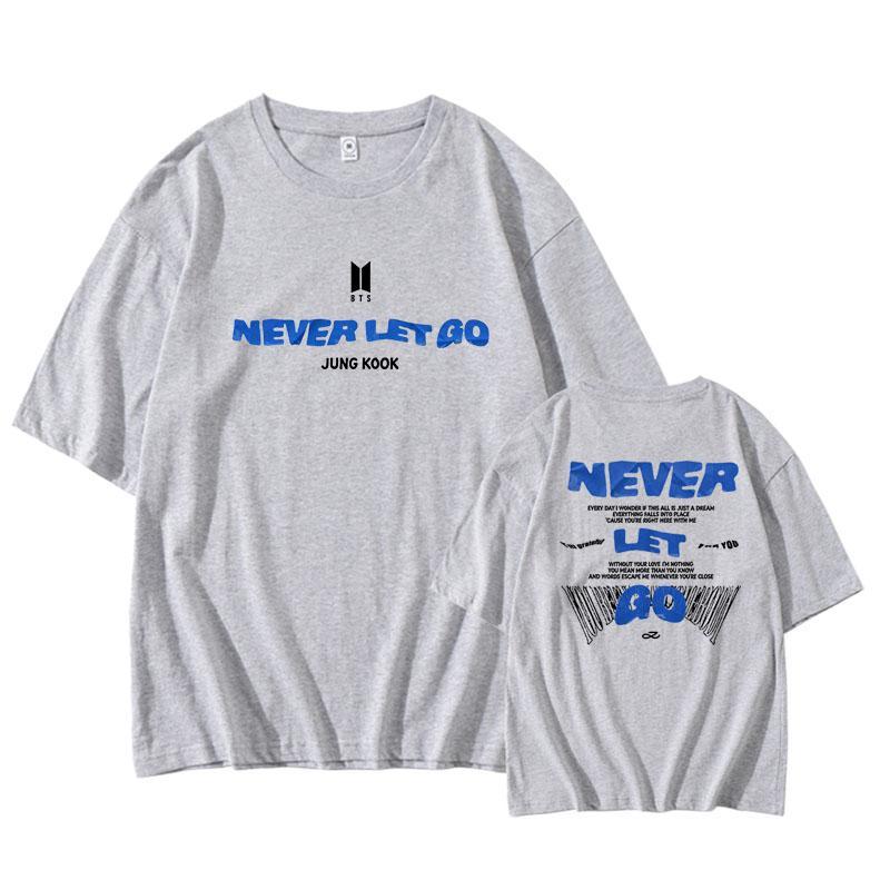 CAMISETA "NEVER LET GO" JK BTS FESTA 2024 100% ALGODÃO