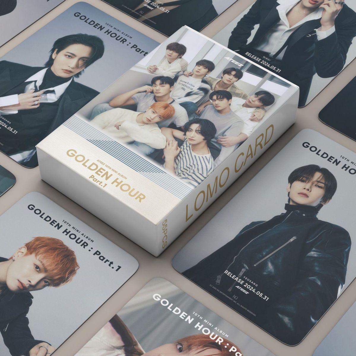 KIT CON 55 FOTOCARDS ATEEZ GOLDEN HOUR Parte 1