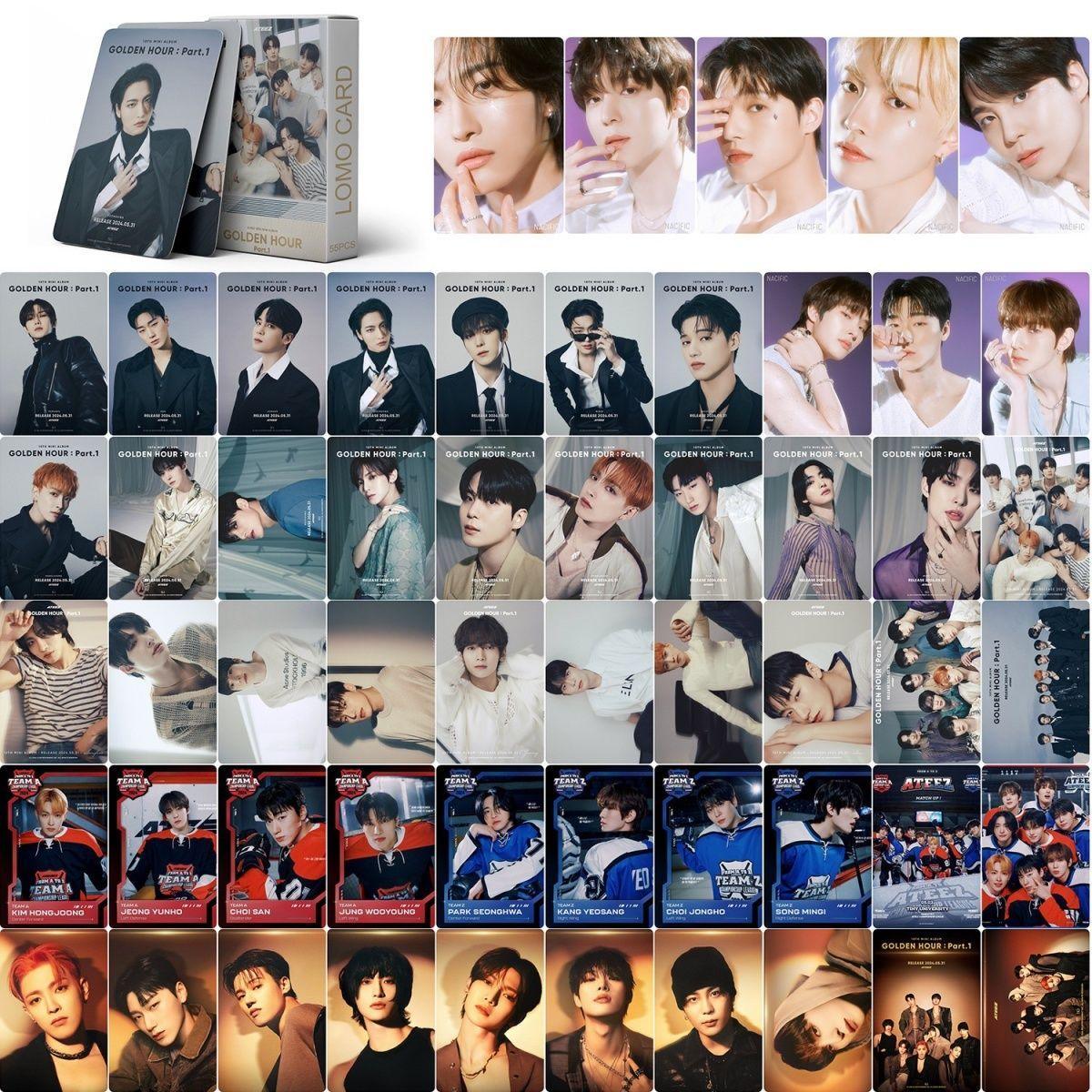 KIT CON 55 FOTOCARDS ATEEZ GOLDEN HOUR Parte 1