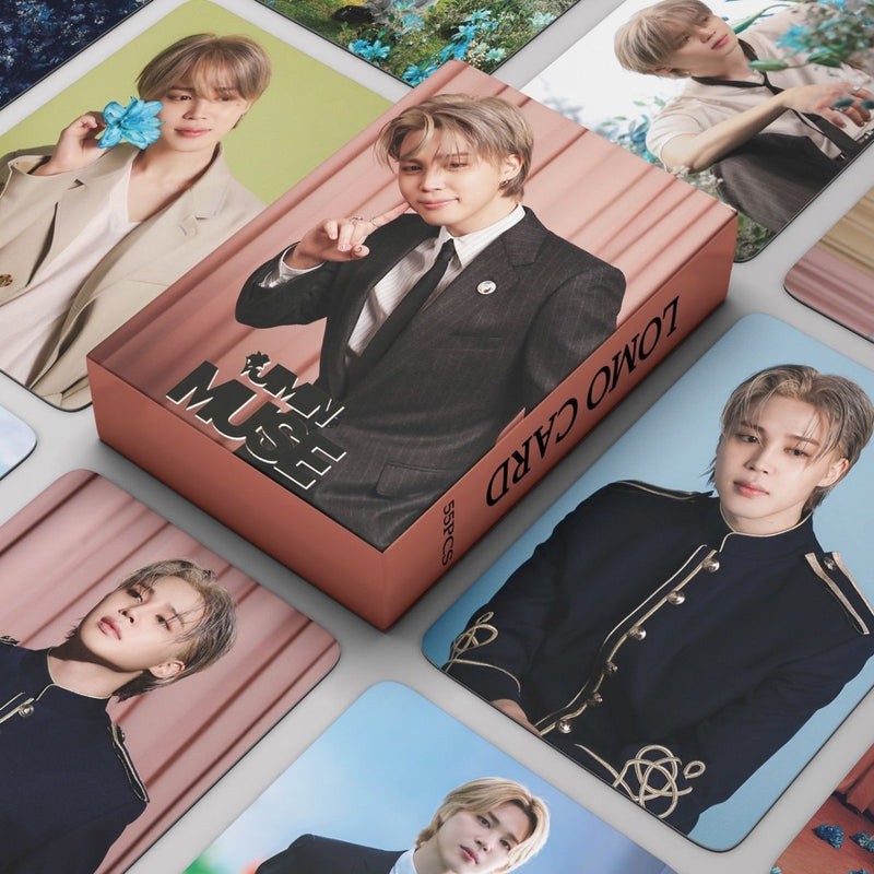 KIT WITH 55 JIMIN MUSE PHOTOCARDS (in 2 models)