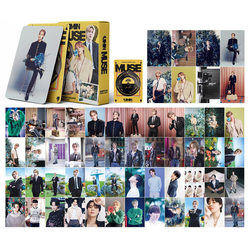 KIT WITH 55 JIMIN MUSE PHOTOCARDS (in 2 models)