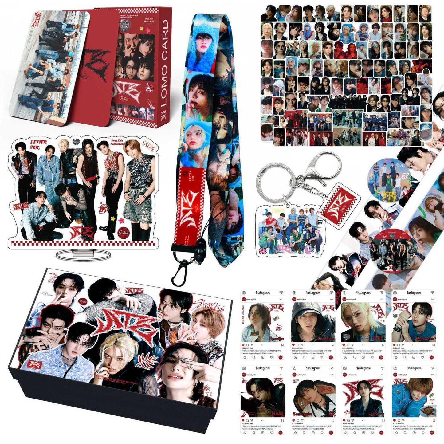 STRAY KIDS KIT WITH UP TO 164 PCS (GIFT BOX WITH VARIOUS ITEMS!✨)