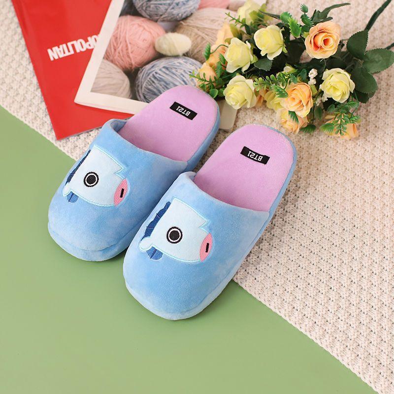 BT21 EMBROIDERED AND PLUSH SLIPPERS