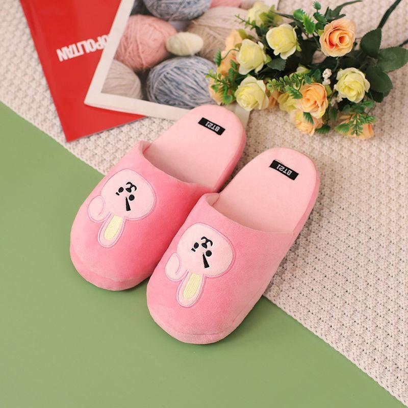 BT21 EMBROIDERED AND PLUSH SLIPPERS