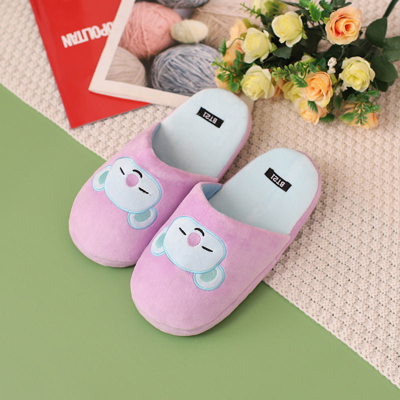 BT21 EMBROIDERED AND PLUSH SLIPPERS