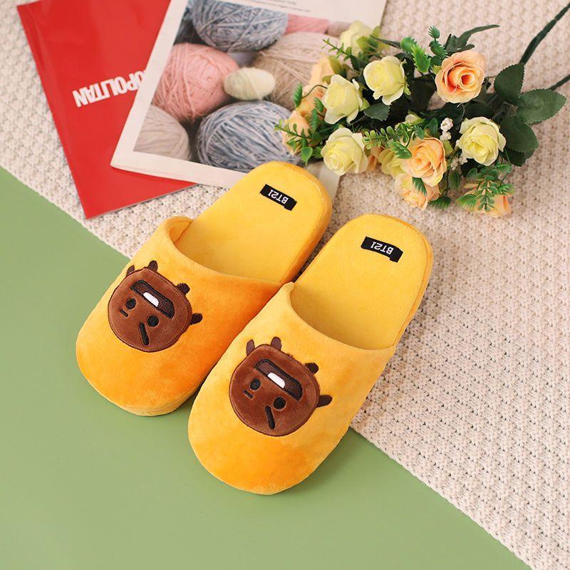 BT21 EMBROIDERED AND PLUSH SLIPPERS