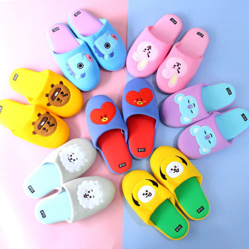 BT21 EMBROIDERED AND PLUSH SLIPPERS