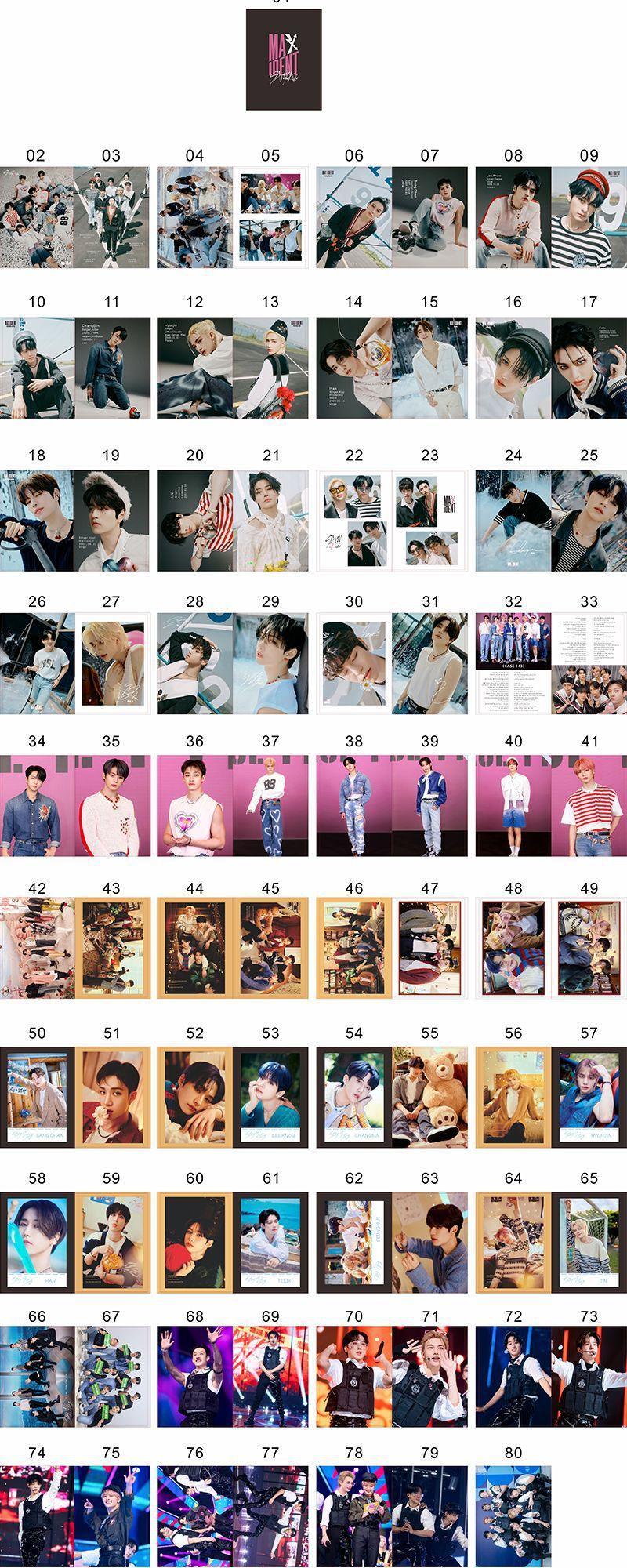 KITS VARIOS - STRAY KIDS 80 UDS (LIBRO DE FOTOS + OTROS ARTÍCULOS VARIOS)