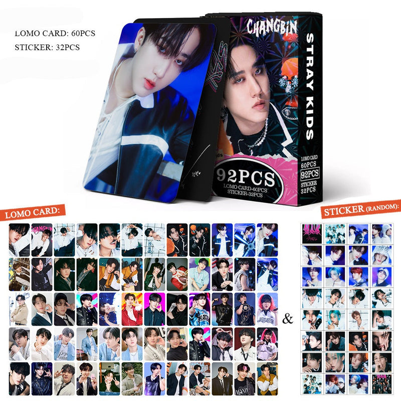 STRAY KIDS VARIOUS KITS 92 PCS (60 PHOTOCARDS + 32 STICKERS)