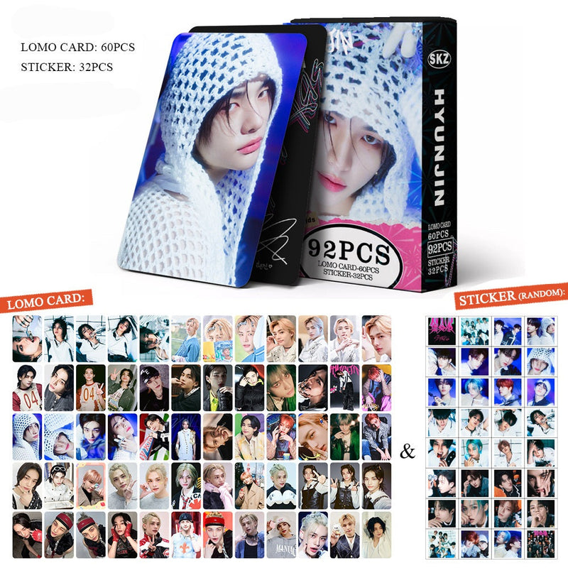 STRAY KIDS VARIOUS KITS 92 PCS (60 PHOTOCARDS + 32 STICKERS)