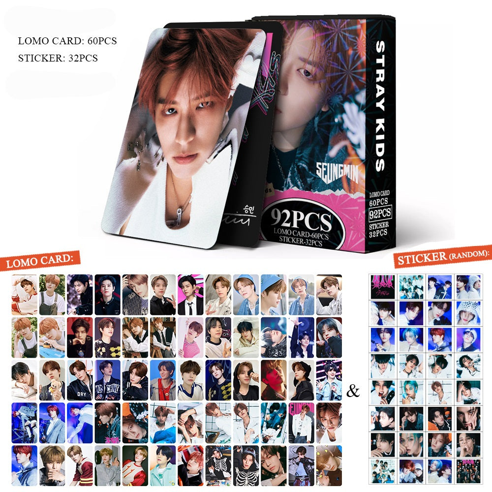 VARIOUS KITS - STRAY KIDS 92 PCS (60 PHOTOCARDS + 32 STICKERS)