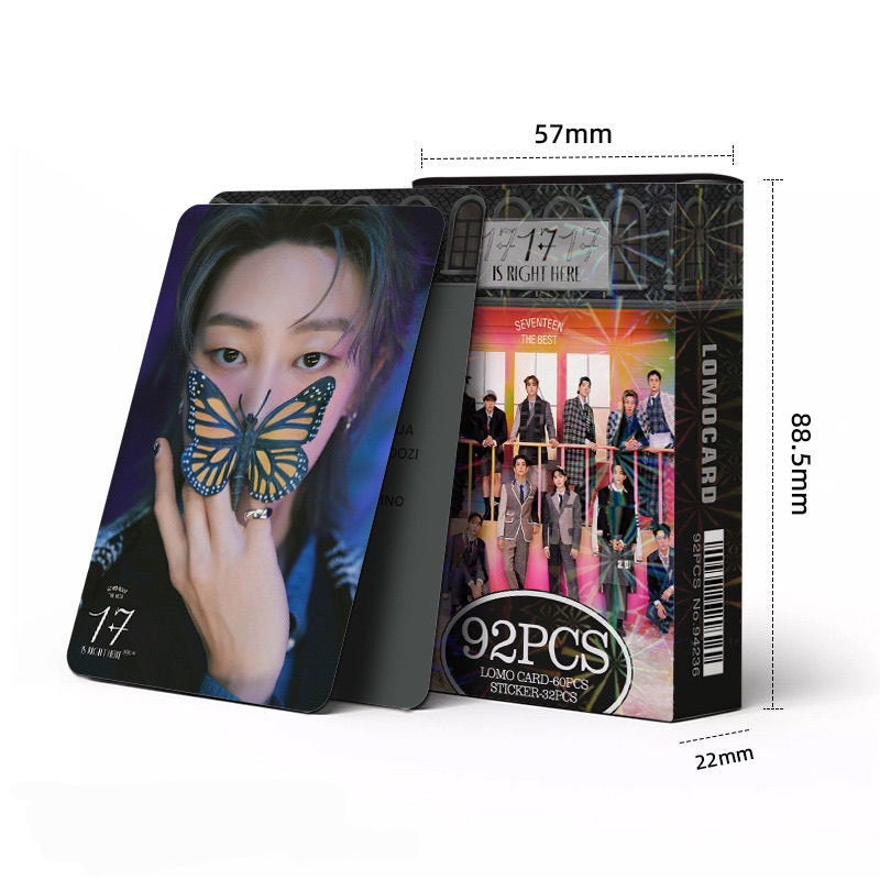 SEVENTEEN MERCH 17 Is Right Here92 TEILE KIT (60 PHOTOCARDS + 32 STICKER)