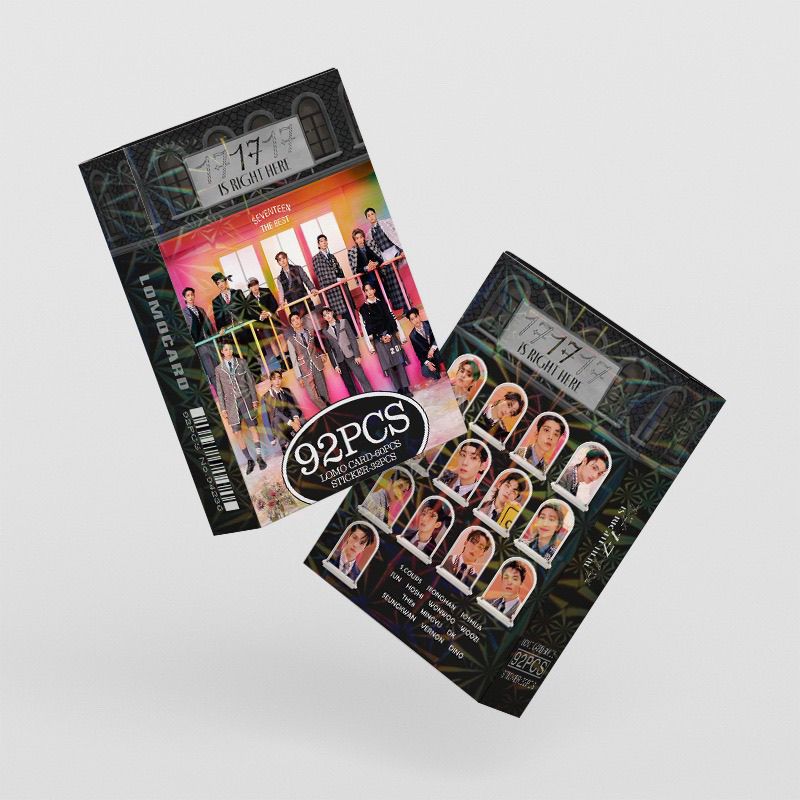 SEVENTEEN MERCH 17 Is Right Here92 TEILE KIT (60 PHOTOCARDS + 32 STICKER)
