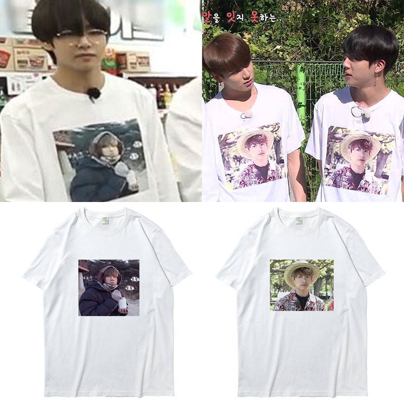 BTS 100% COTTON T-SHIRTS (white and black)