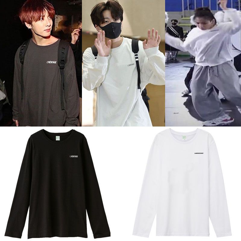 CAMISAS MANGA LONGA BTS 100% ALGODÃO