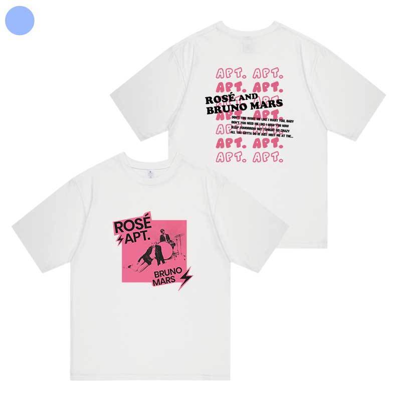 公式　ROSE APT. Tシャツ　ブラックピンク　　　blackpink ROSÉ (BLACKPINK) AND BRUNO MARS APT T-SHIRT 100% COTTON – PLANET STORE