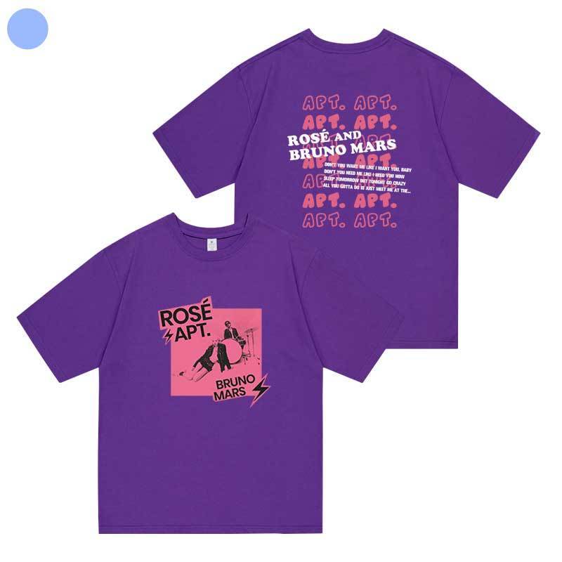 CAMISETA ROSÉ (BLACKPINK) E BRUNO MARS APT 100% ALGODÃO