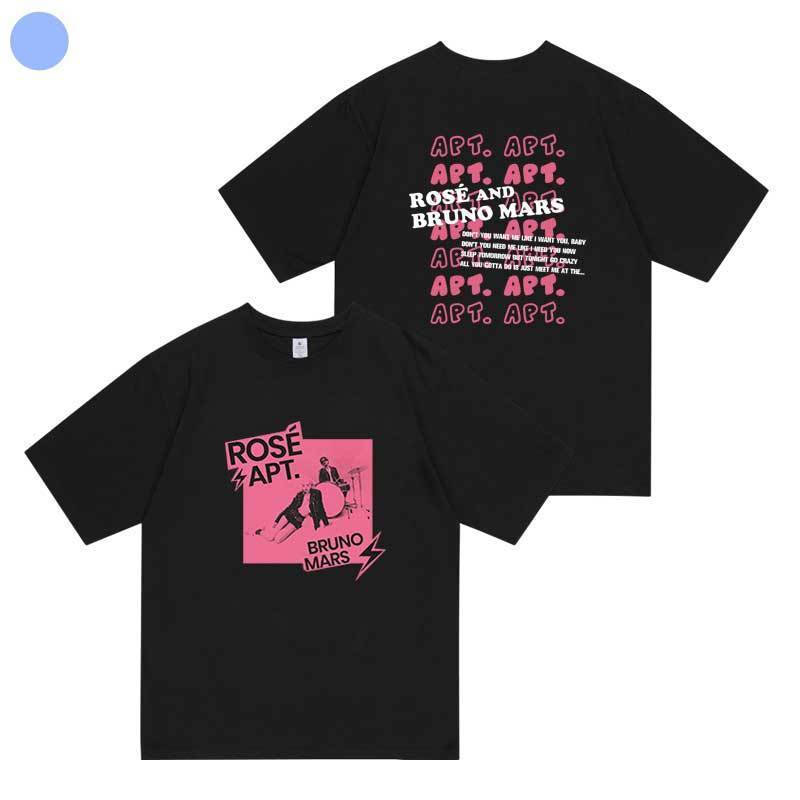 CAMISETA ROSÉ (BLACKPINK) E BRUNO MARS APT 100% ALGODÃO