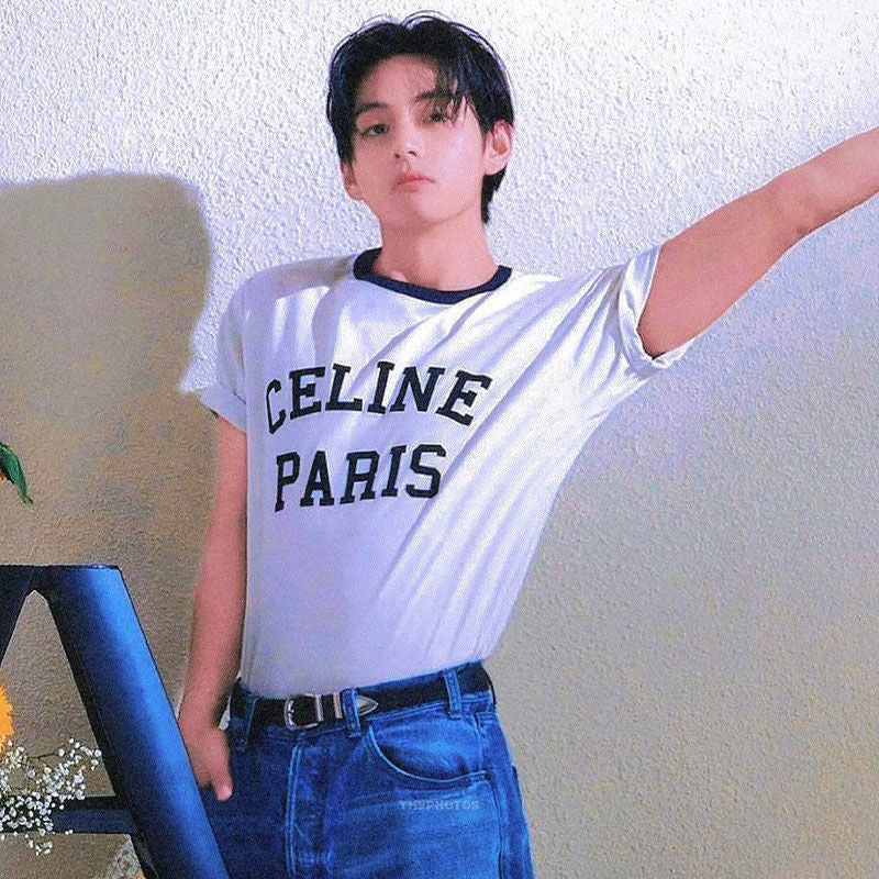 CELINE V BTS T-SHIRT 100% COTTON