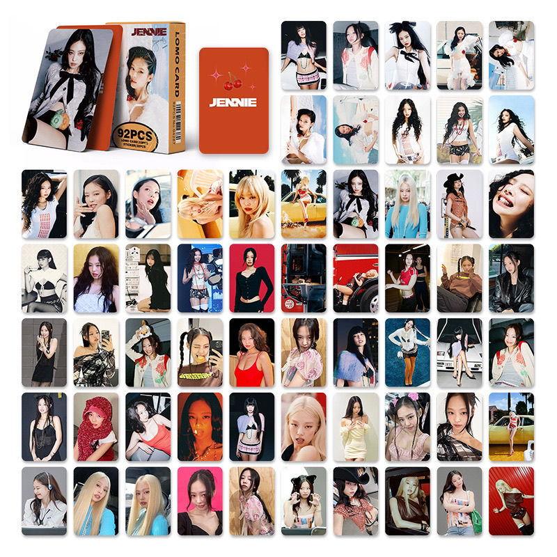 KITS 92 PÇS (60 PHOTOCARDS + 32 ADESIVOS) JENNIE MANTRA