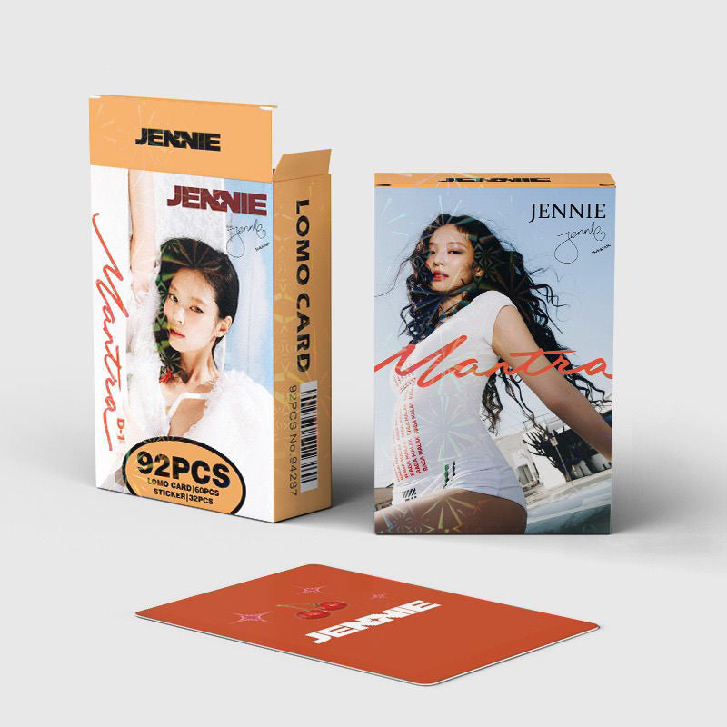 KITS 92 PÇS (60 PHOTOCARDS + 32 ADESIVOS) JENNIE MANTRA