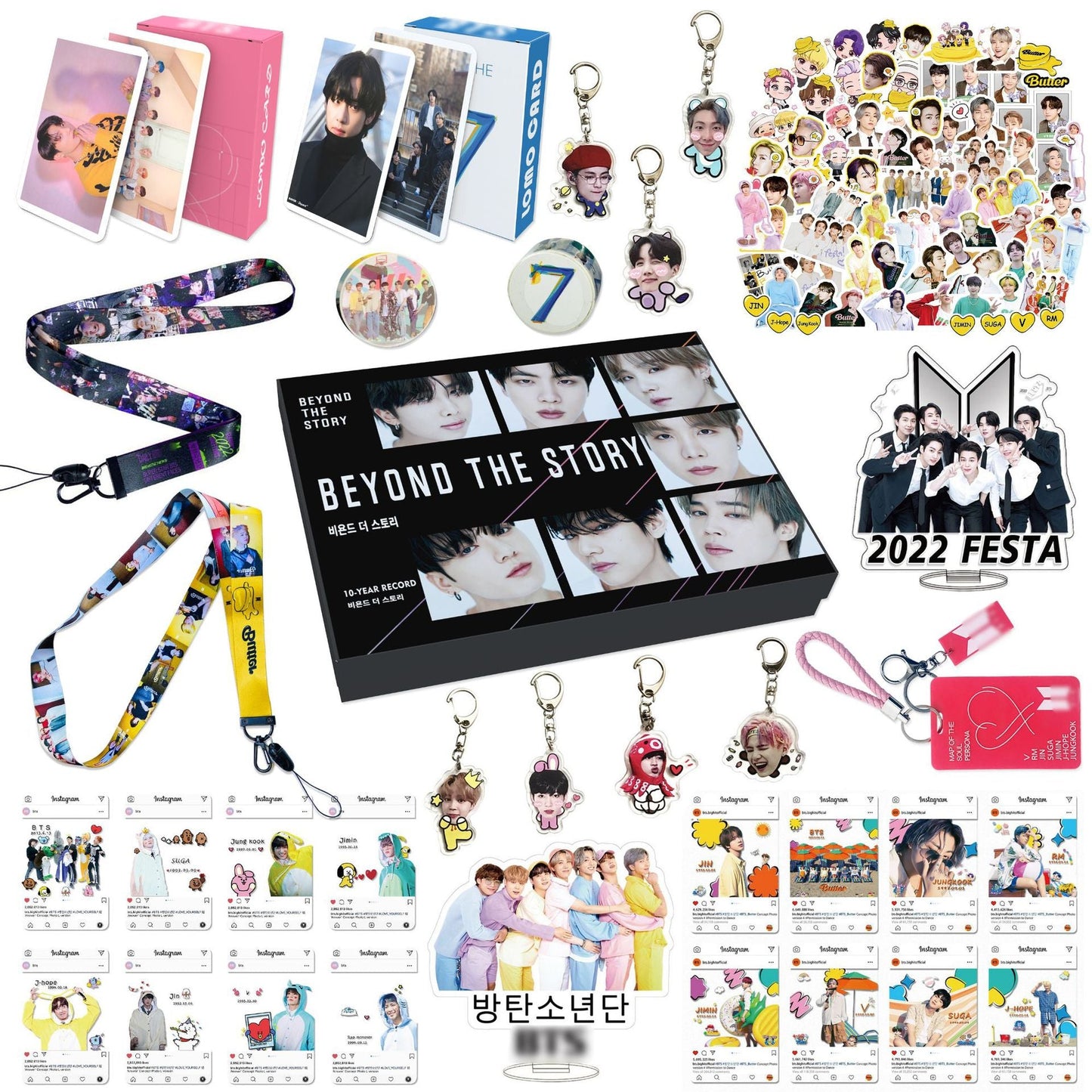 BTS BOX WITH 217 PCS (COLLECTABLE BOX - GIFTABLE WITH VARIOUS ITEMS!✨)