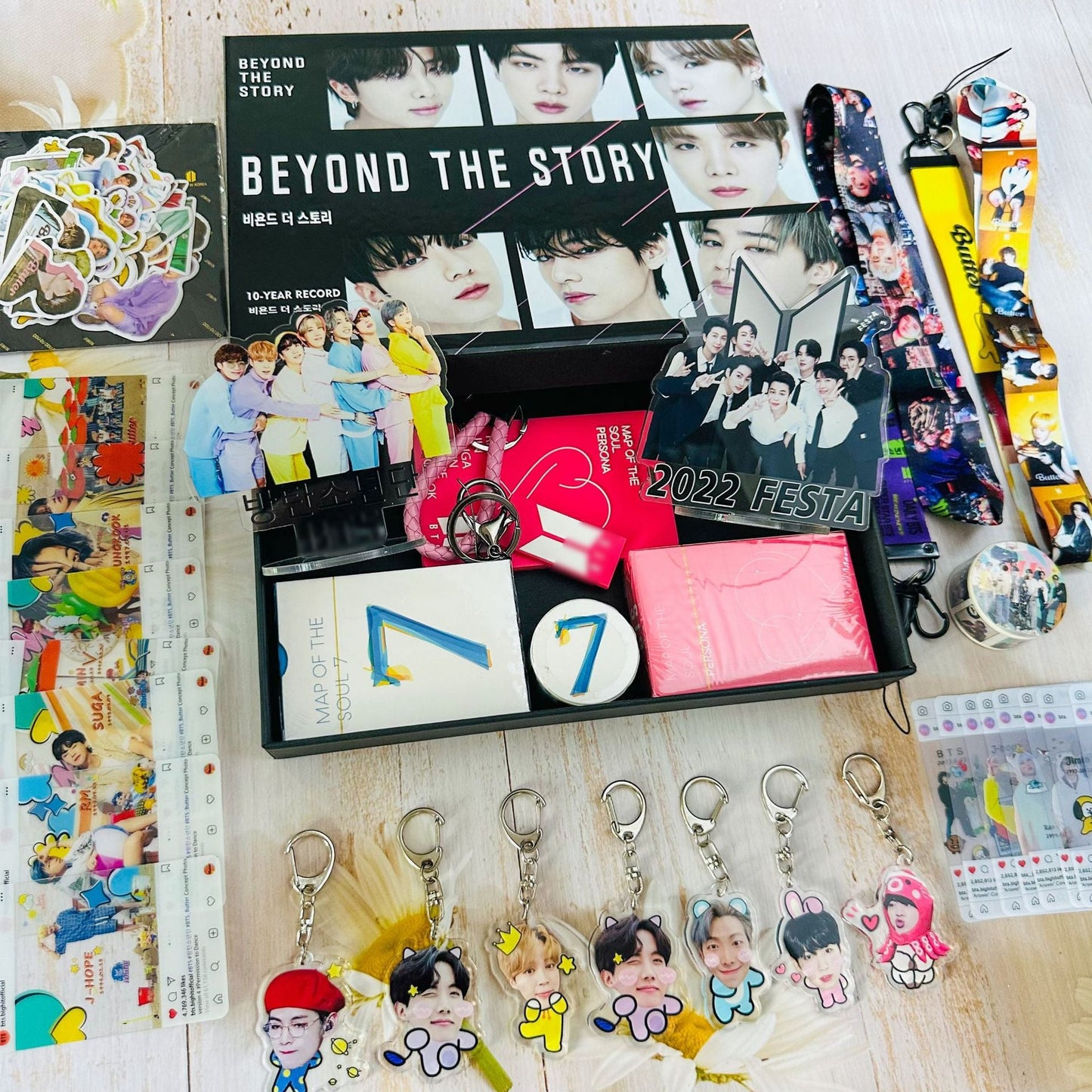 BTS BOX WITH 217 PCS (COLLECTABLE BOX - GIFTABLE WITH VARIOUS ITEMS!✨)