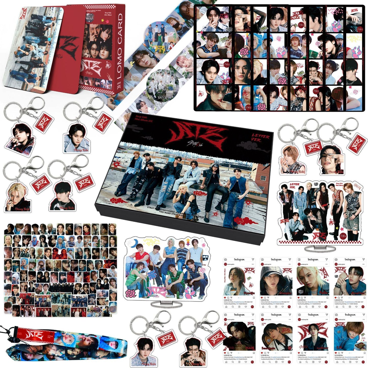 STRAY KIDS BOX WITH UP TO 180 PCS (GIFT BOX WITH VARIOUS ITEMS!✨)