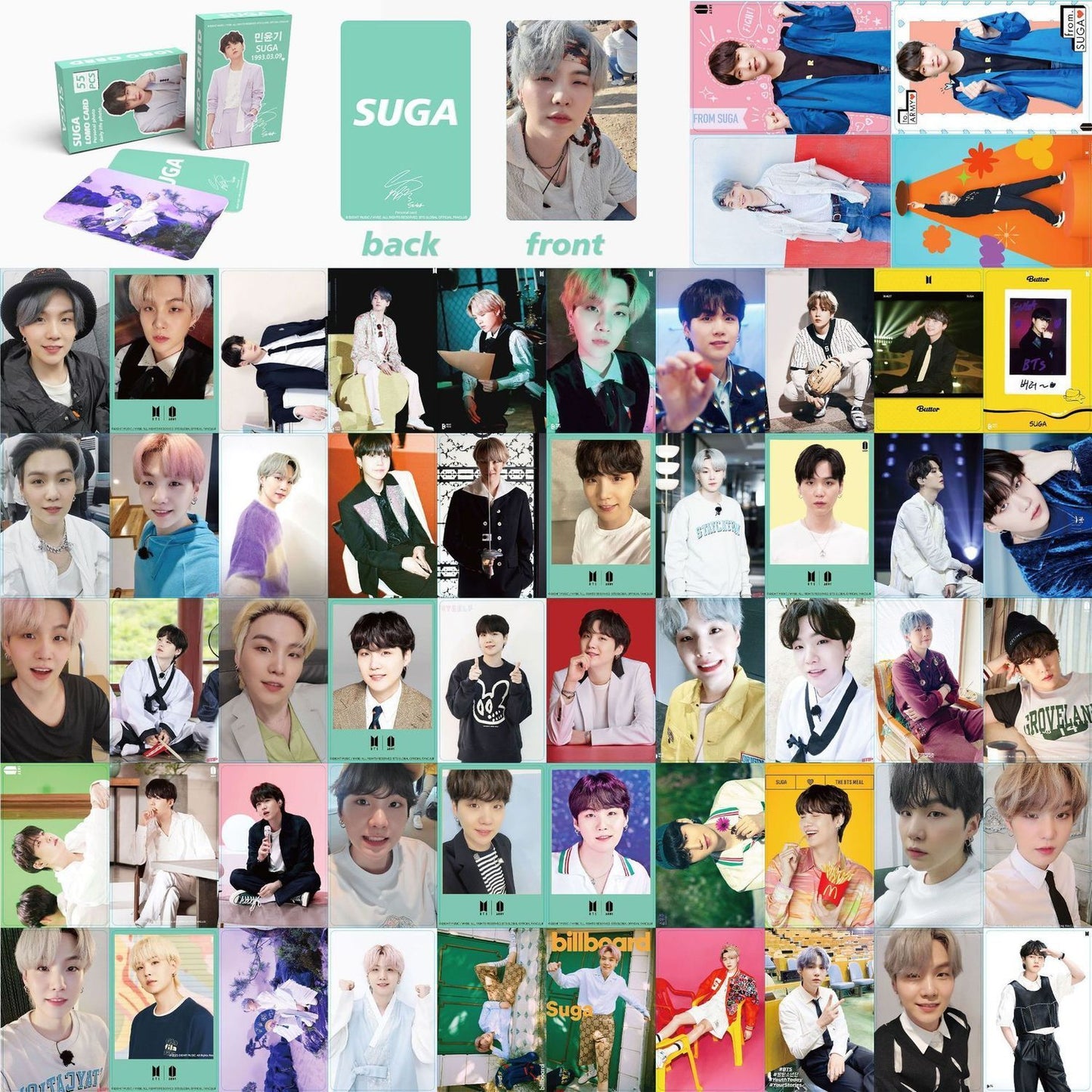 KITS C/ 55 PHOTOCARDS BTS - TODOS OS INTEGRANTES