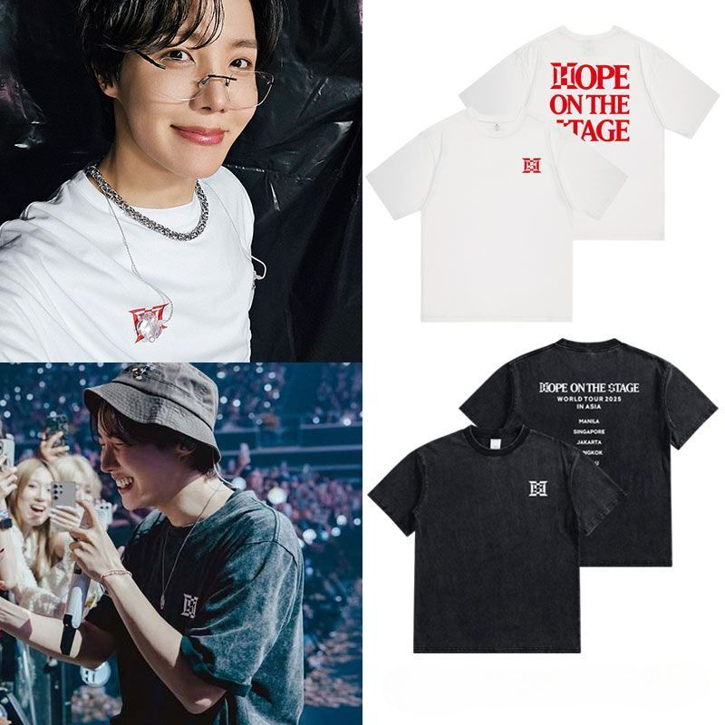 JHOPE HOPE ON THE STAGE TOUR 100% COTTON T-SHIRTS (various models JHOPE HOPE ON THE STAGE TOUR 100% COTTON T-SHIRTS (various models