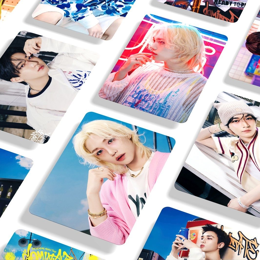 STRAY KIDS MERCH PHOTOCARDS 127 PCS DominATE CelebraATE (55 TARJETAS + 72 PEGATINAS)