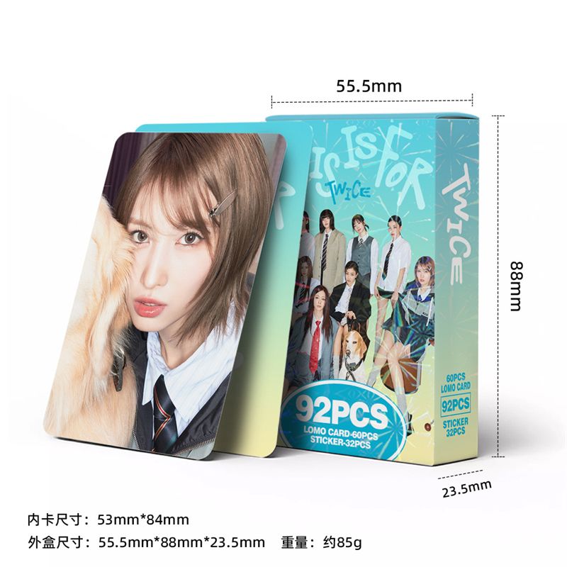 PHOTOCARDS TWICE DIES IST FÜR 92 STÜCK (60 Fotokarten + 32 Sticker)