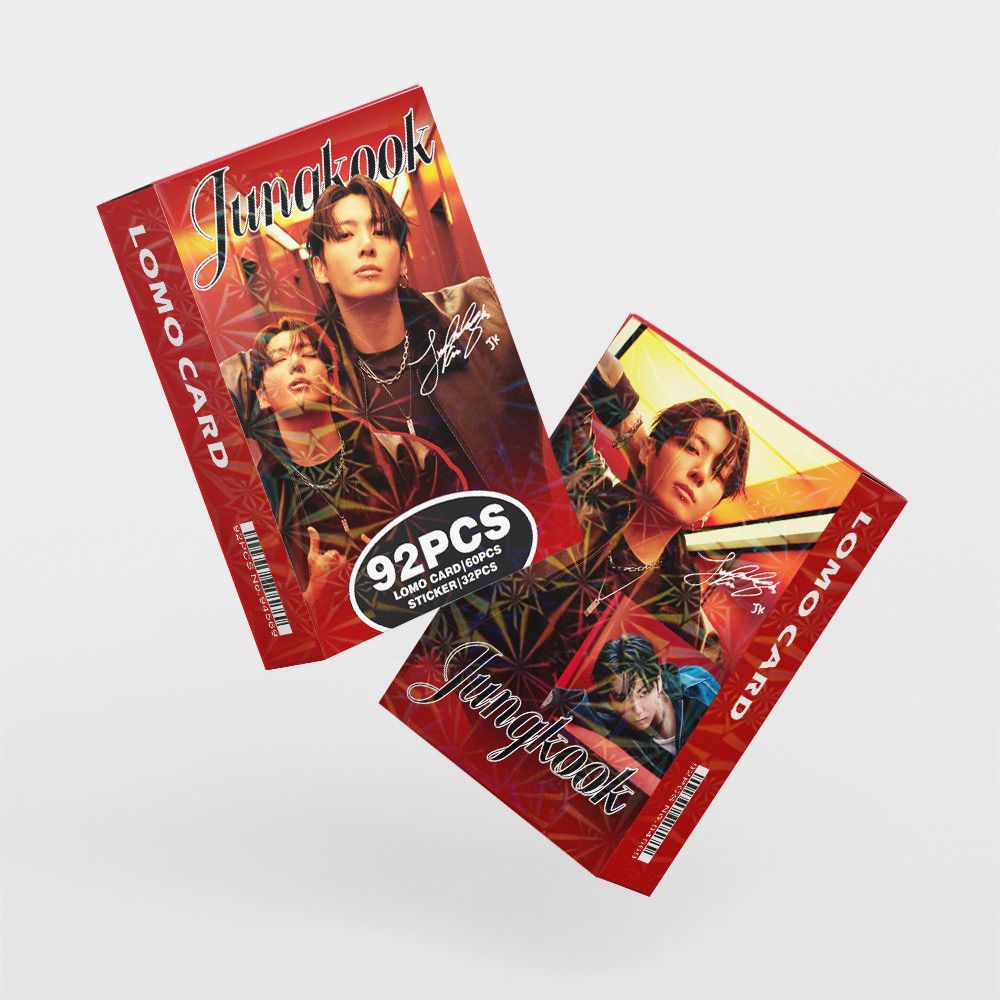 JUNGKOOK PHOTOCARDS 92 STÜCK (60 PHOTOCARDS + 32 STICKER)