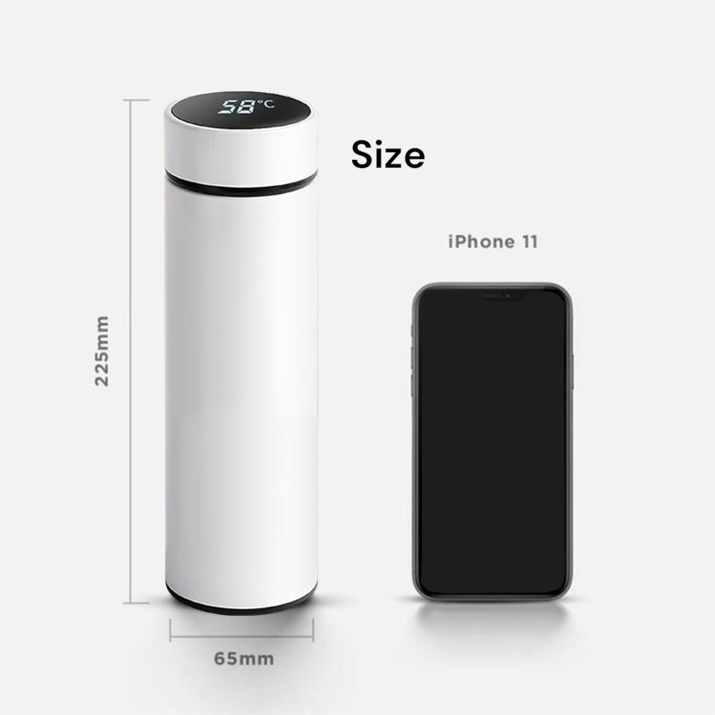 LNGSHOT THERMAL BOTTLES IN STAINLESS STILL WITH LED DISPLAY