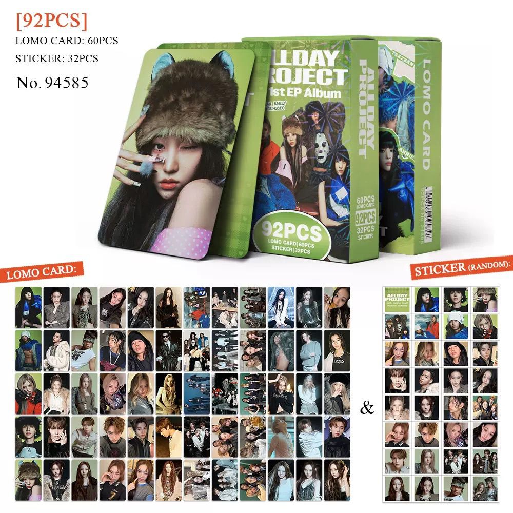 ALLDAY PROJECT PHOTOCARDS 92 TEILE (60 KARTEN + 32 STICKER)