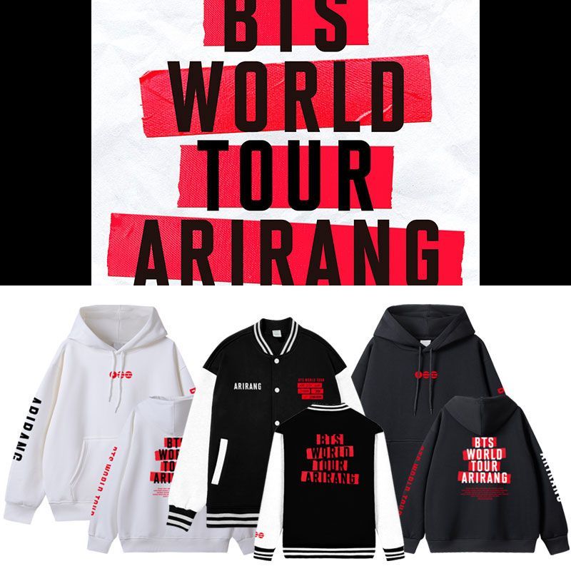 BTS TOUR 2026 COLLEGE JACKET UND HOODIE