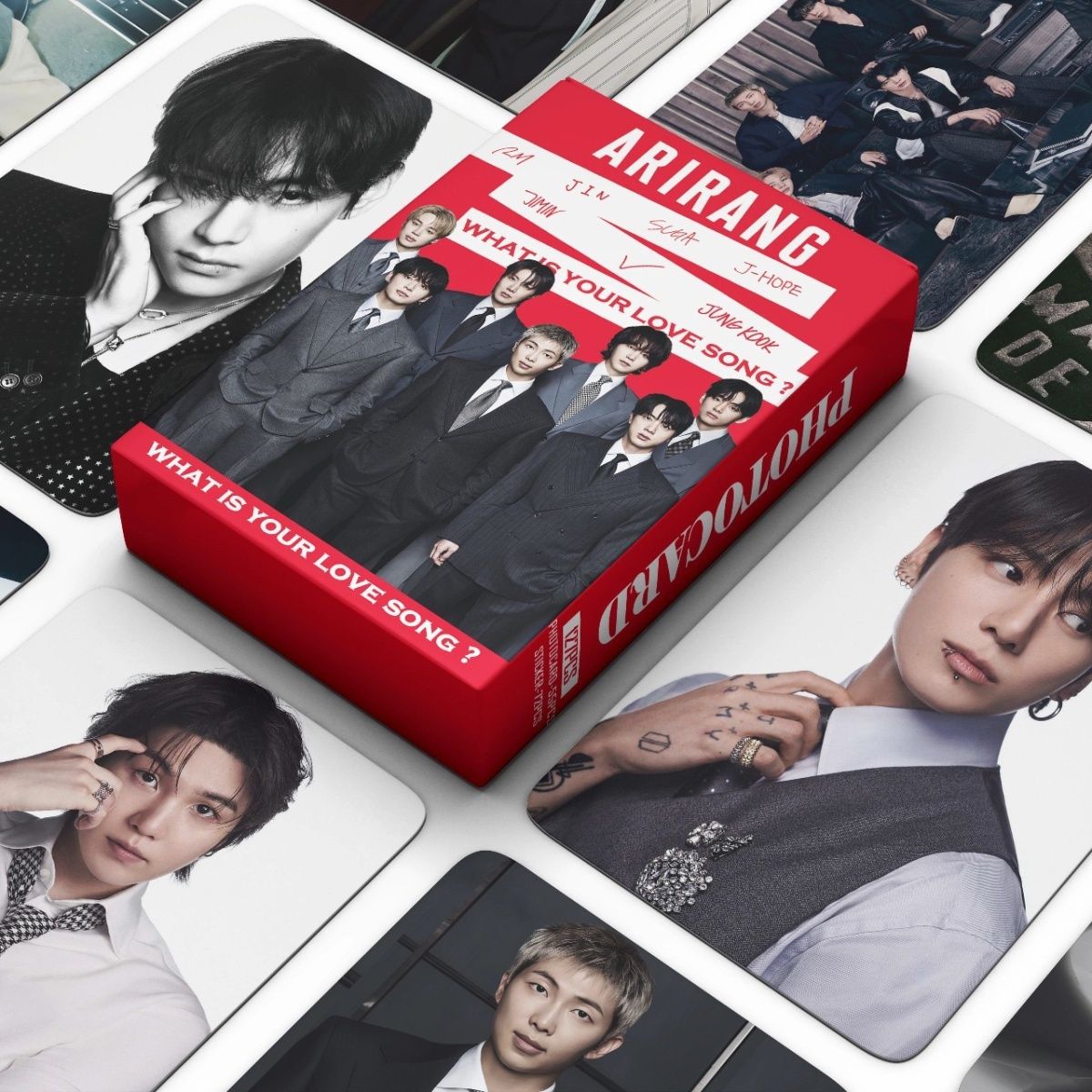 FOTOKARTEN BTS ARIRANG 127 STÜCK (55 Karten + 72 Sticker)